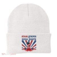 Stars Stripes And Equal Rights Patriotic Activist Beanie thumb 0