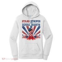 Stars Stripes And Equal Rights Patriotic Activist Women's Hoodie thumb 0