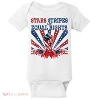 Stars Stripes And Equal Rights Patriotic Activist Baby Bodysuit thumb 0