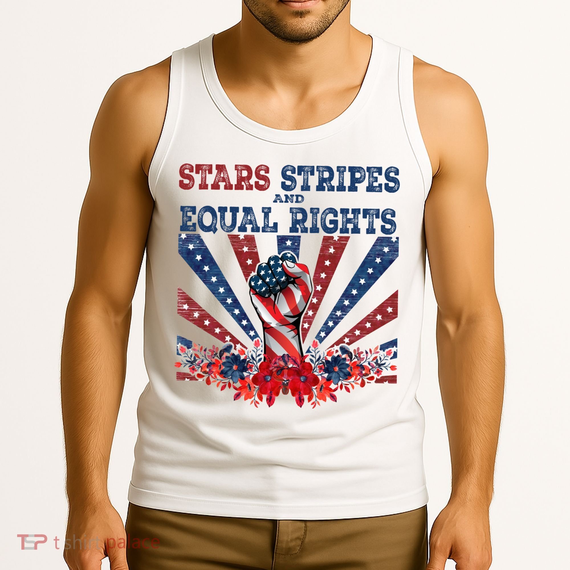 Stars Stripes And Equal Rights Patriotic Activist Tank Top