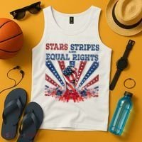 Stars Stripes And Equal Rights Patriotic Activist Tank Top thumb 4