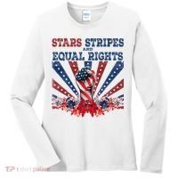 Stars Stripes And Equal Rights Patriotic Activist Women's Long Sleeve Shirt thumb 0