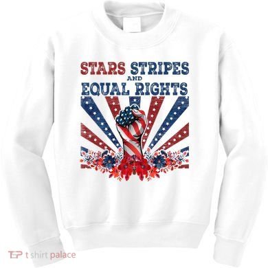 Stars Stripes And Equal Rights Patriotic Activist Kids Sweatshirt