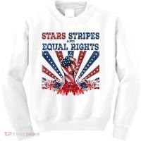 Stars Stripes And Equal Rights Patriotic Activist Kids Sweatshirt thumb 0