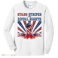 Stars Stripes And Equal Rights Patriotic Activist Kids Long Sleeve Shirt thumb 0