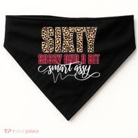 Sixty Sassy And A Bit Smart Assy - Wo 60th Birthday USA-Made Doggie Bandana thumb 0