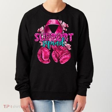 Support Squad Breast Cancer Awareness Boxing Gloves Women's Sweatshirt