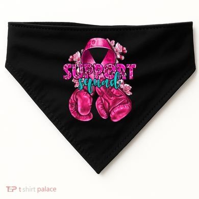 Support Squad Breast Cancer Awareness Boxing Gloves USA-Made Doggie Bandana