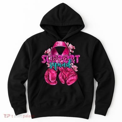 Support Squad Breast Cancer Awareness Boxing Gloves Hoodie