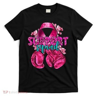 Support Squad Breast Cancer Awareness Boxing Gloves T-Shirt