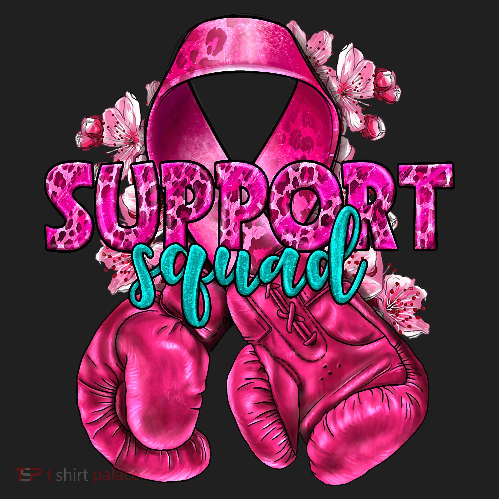 Support Squad Breast Cancer Awareness Boxing Gloves Beanie