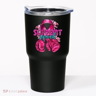 Support Squad Breast Cancer Awareness Boxing Gloves Tumbler