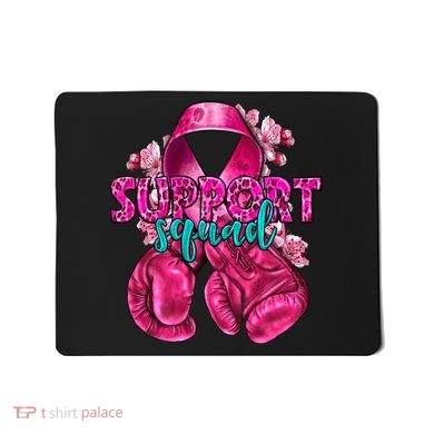 Support Squad Breast Cancer Awareness Boxing Gloves Mousepad