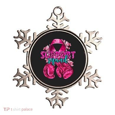 Support Squad Breast Cancer Awareness Boxing Gloves Ornament