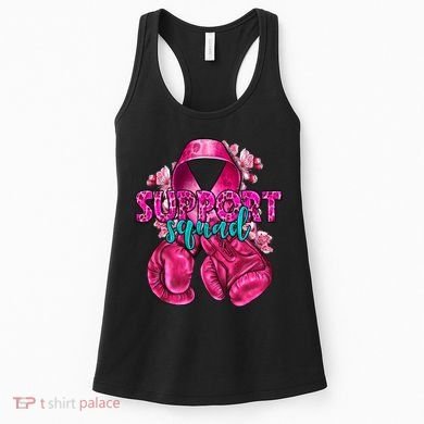 Support Squad Breast Cancer Awareness Boxing Gloves Women's Tank Top