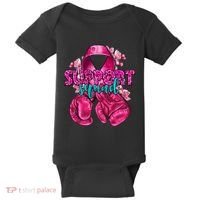 Support Squad Breast Cancer Awareness Boxing Gloves Baby Bodysuit thumb 0