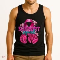 Support Squad Breast Cancer Awareness Boxing Gloves Tank Top thumb 3