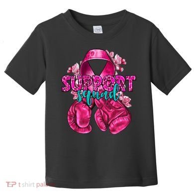 Support Squad Breast Cancer Awareness Boxing Gloves Toddler T-Shirt