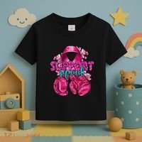 Support Squad Breast Cancer Awareness Boxing Gloves Toddler T-Shirt thumb 3