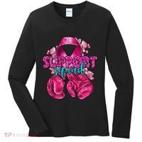 Support Squad Breast Cancer Awareness Boxing Gloves Women's Long Sleeve Shirt thumb 0