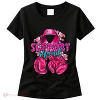 Support Squad Breast Cancer Awareness Boxing Gloves Women's T-Shirt thumb 0