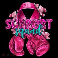 Support Squad Breast Cancer Awareness Boxing Gloves Women's T-Shirt thumb 6