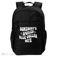 Somebodys Spoiled Blue Collar Wife Mother's Day Groovy Backpack thumb 0