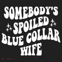Somebodys Spoiled Blue Collar Wife Mother's Day Groovy Tumbler thumb 3