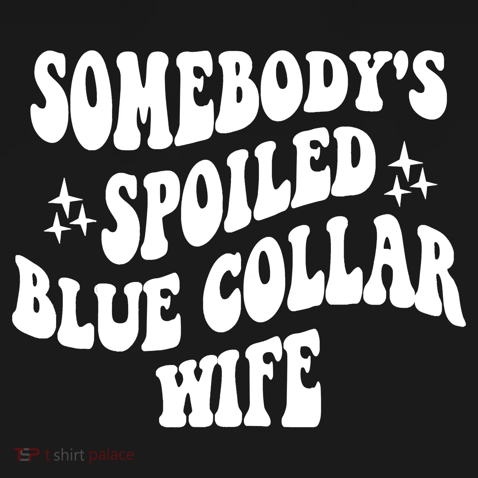 Somebodys Spoiled Blue Collar Wife Mother's Day Groovy Ornament