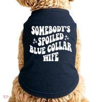 Somebodys Spoiled Blue Collar Wife Mother's Day Groovy Doggie Tank thumb 0