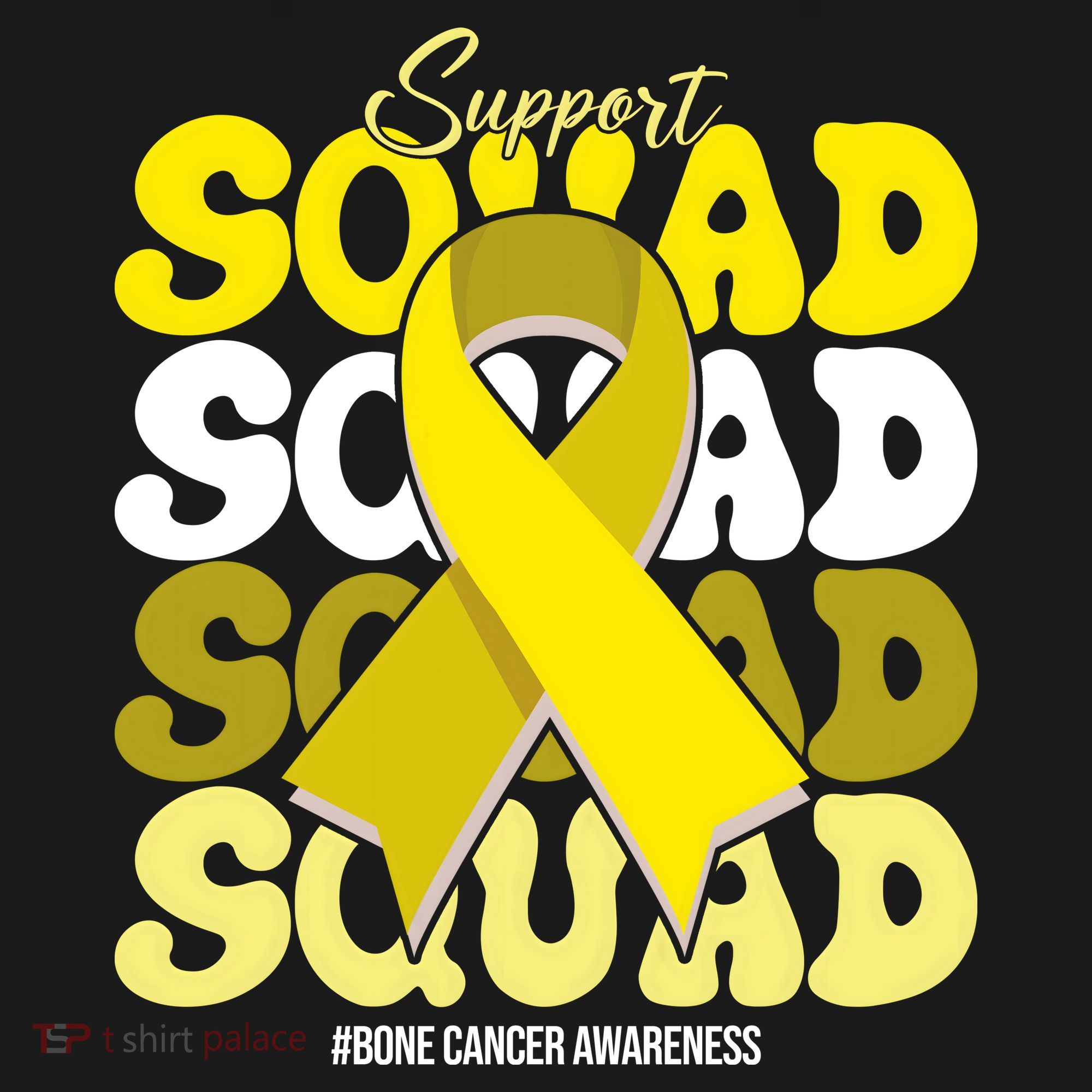 Support Squad Bone Cancer Awareness Doggie Tank