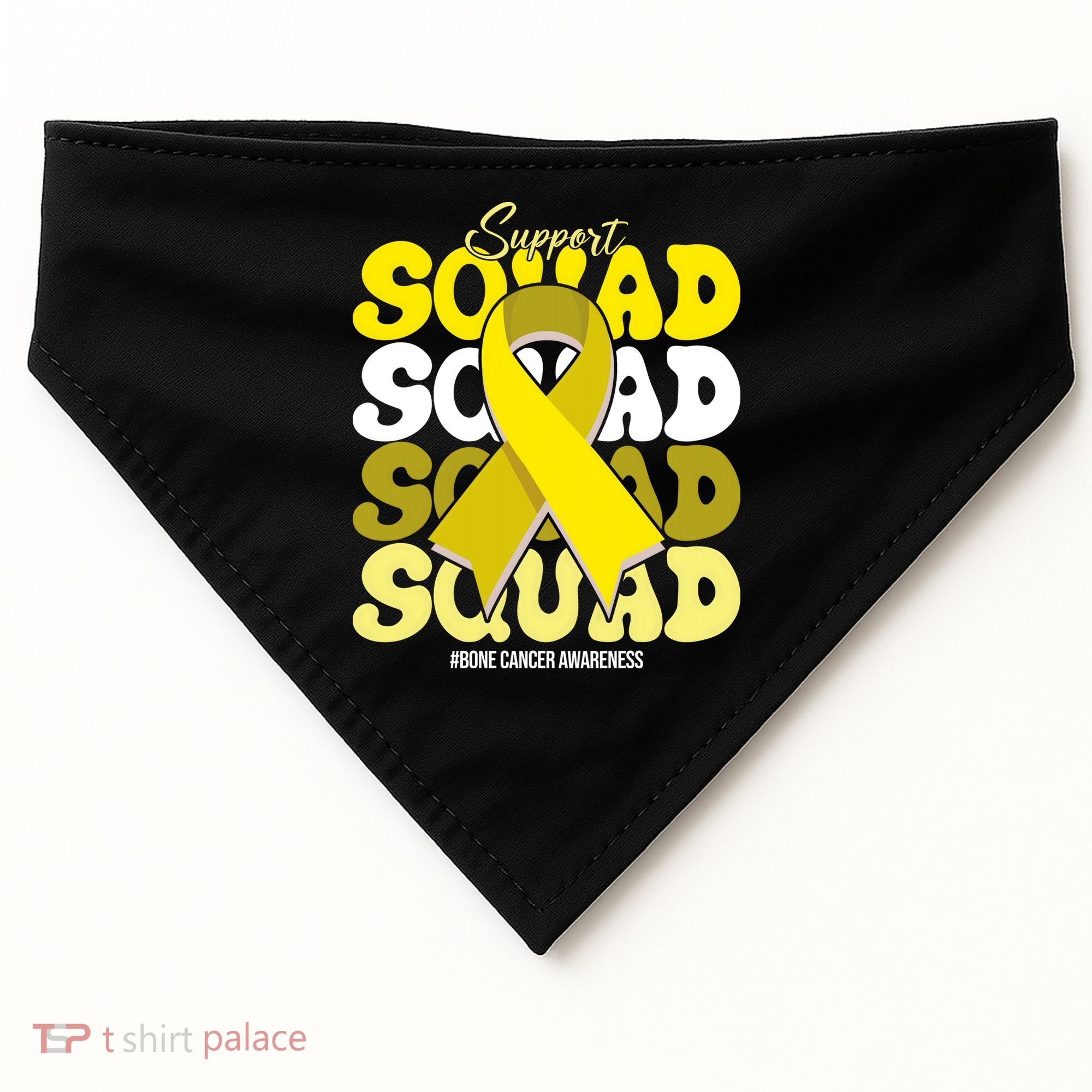 Support Squad Bone Cancer Awareness USA-Made Doggie Bandana