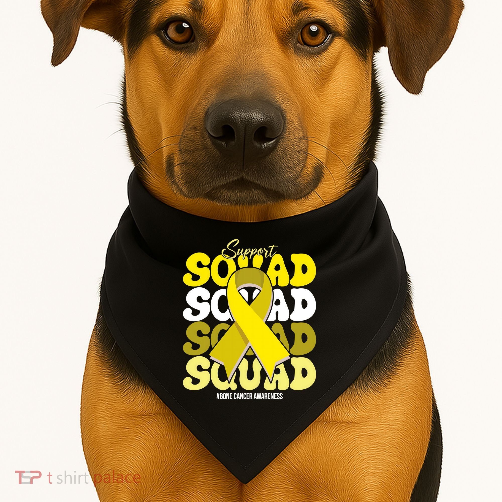 Support Squad Bone Cancer Awareness USA-Made Doggie Bandana