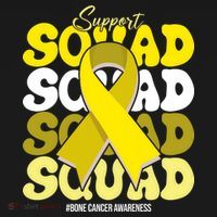 Support Squad Bone Cancer Awareness USA-Made Doggie Bandana thumb 2