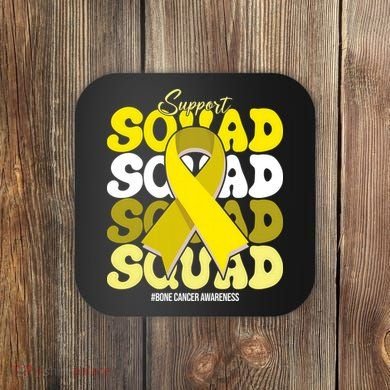 Support Squad Bone Cancer Awareness Coaster