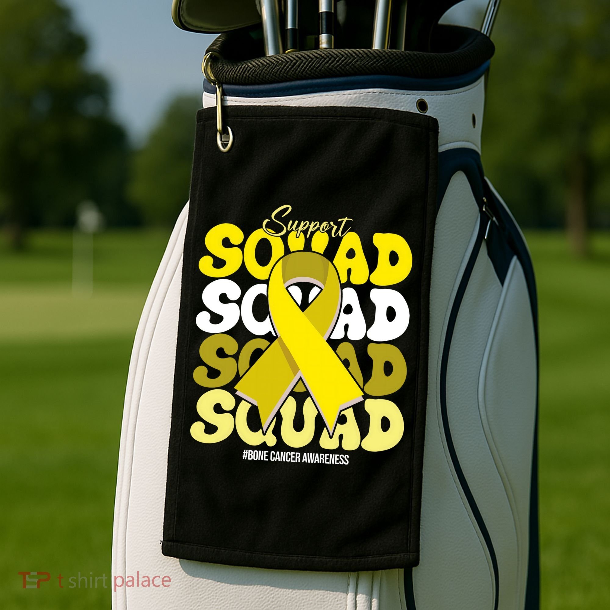 Support Squad Bone Cancer Awareness Golf Towel