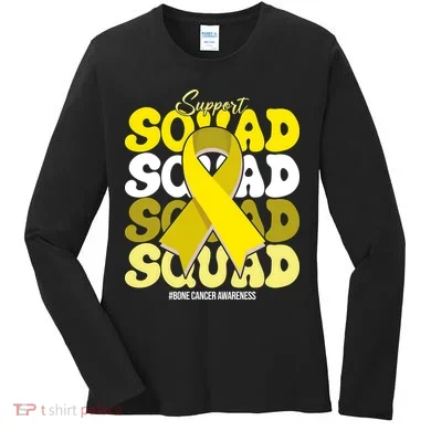 Support Squad Bone Cancer Awareness Women's Long Sleeve Shirt