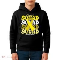 Support Squad Bone Cancer Awareness Kids Hoodie thumb 4