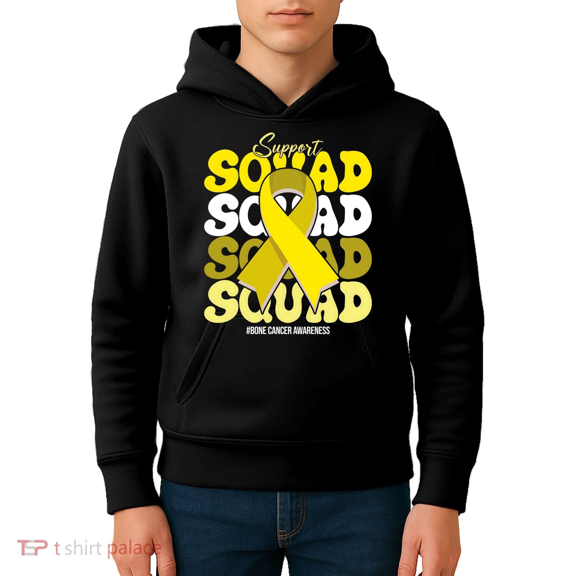 Support Squad Bone Cancer Awareness Kids Hoodie