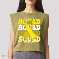 Support Squad Bone Cancer Awareness Garment-Dyed Women's Muscle Tee thumb 2