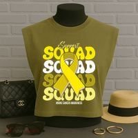 Support Squad Bone Cancer Awareness Garment-Dyed Women's Muscle Tee thumb 3