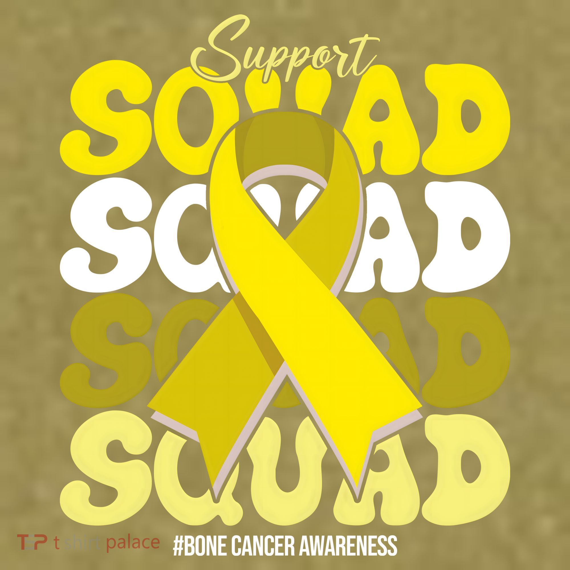 Support Squad Bone Cancer Awareness Garment-Dyed Women's Muscle Tee