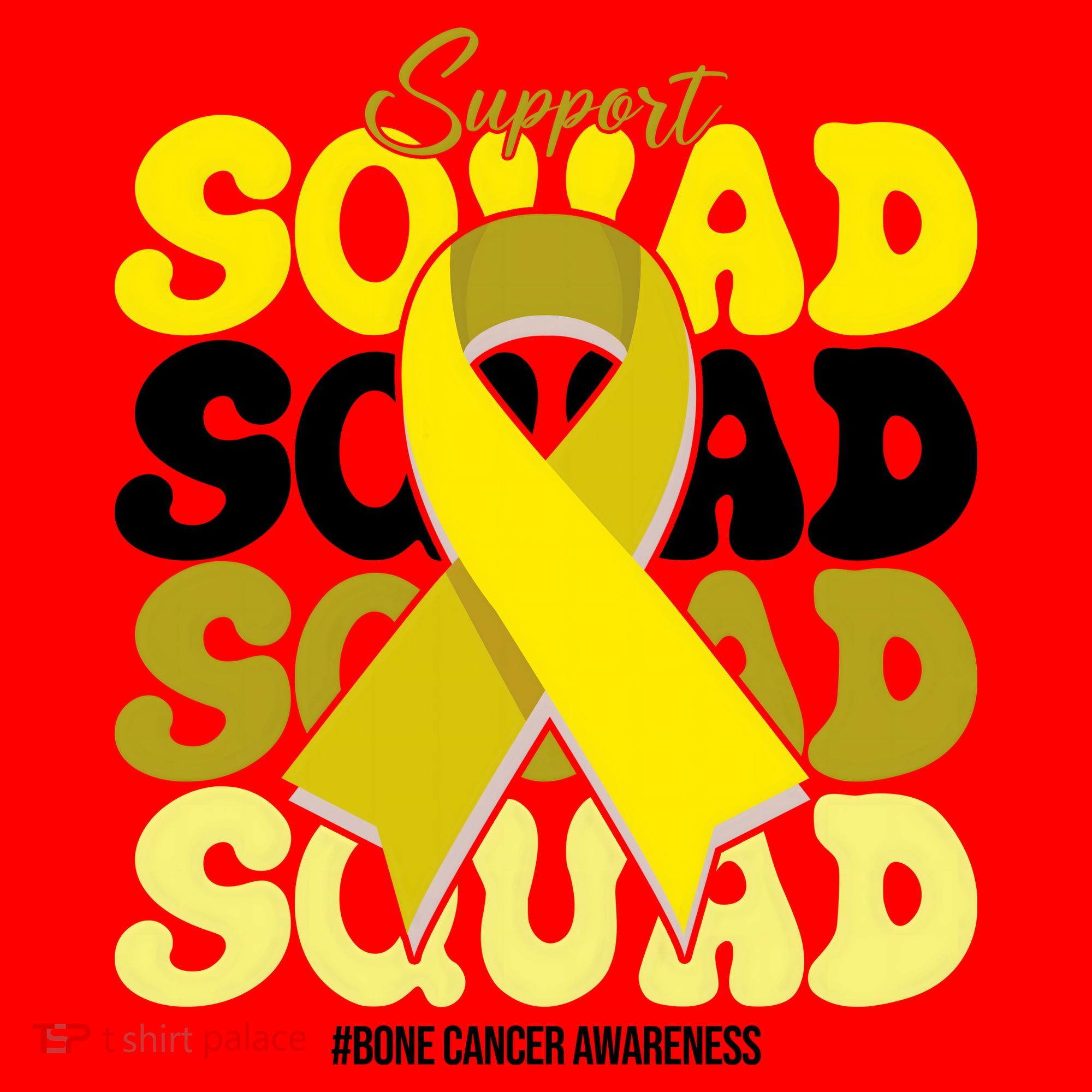 Support Squad Bone Cancer Awareness Santa Hat