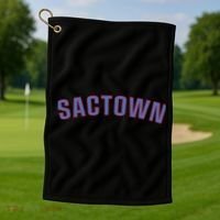 Sactown Sacramento Basketball Golf Towel thumb 1