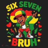 Six Seven Bruh 67 Juneteenth 6-7 Meme Women's Sweatshirt thumb 2