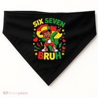 Six Seven Bruh 67 Juneteenth 6-7 Meme USA-Made Doggie Bandana thumb 0