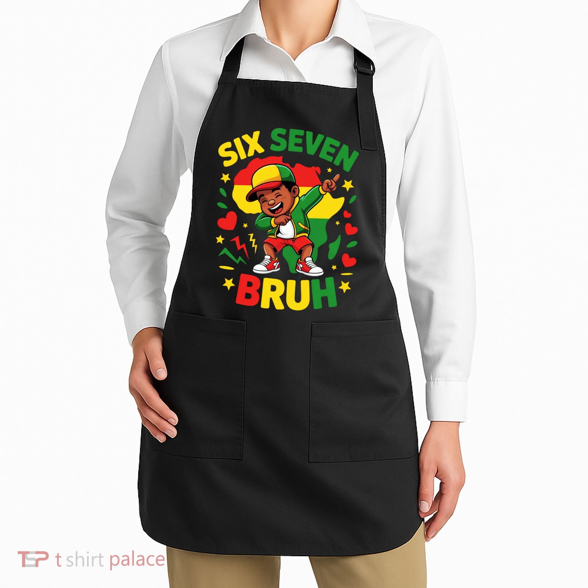 Six Seven Bruh 67 Juneteenth 6-7 Meme Apron