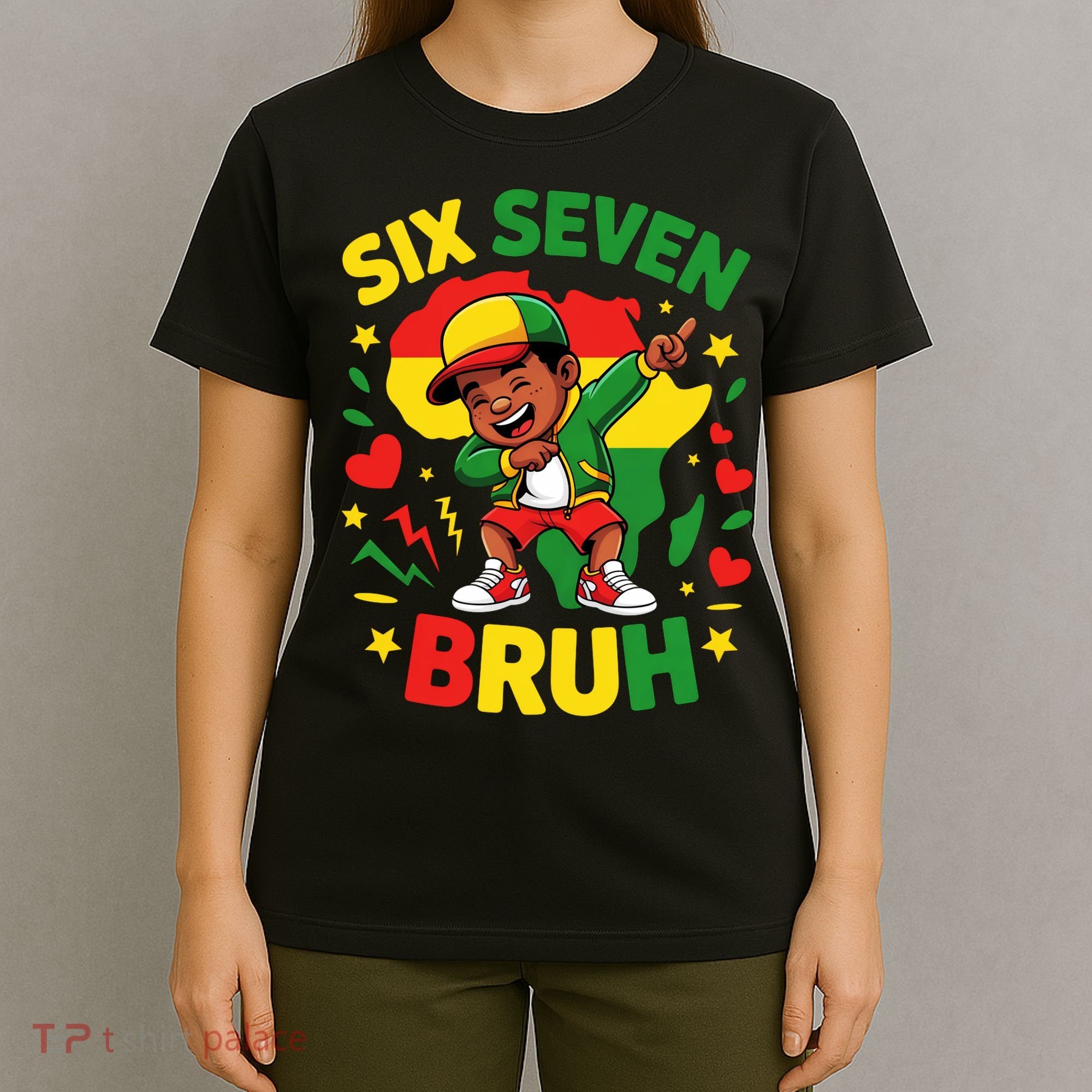 Six Seven Bruh 67 Juneteenth 6-7 Meme T-Shirt