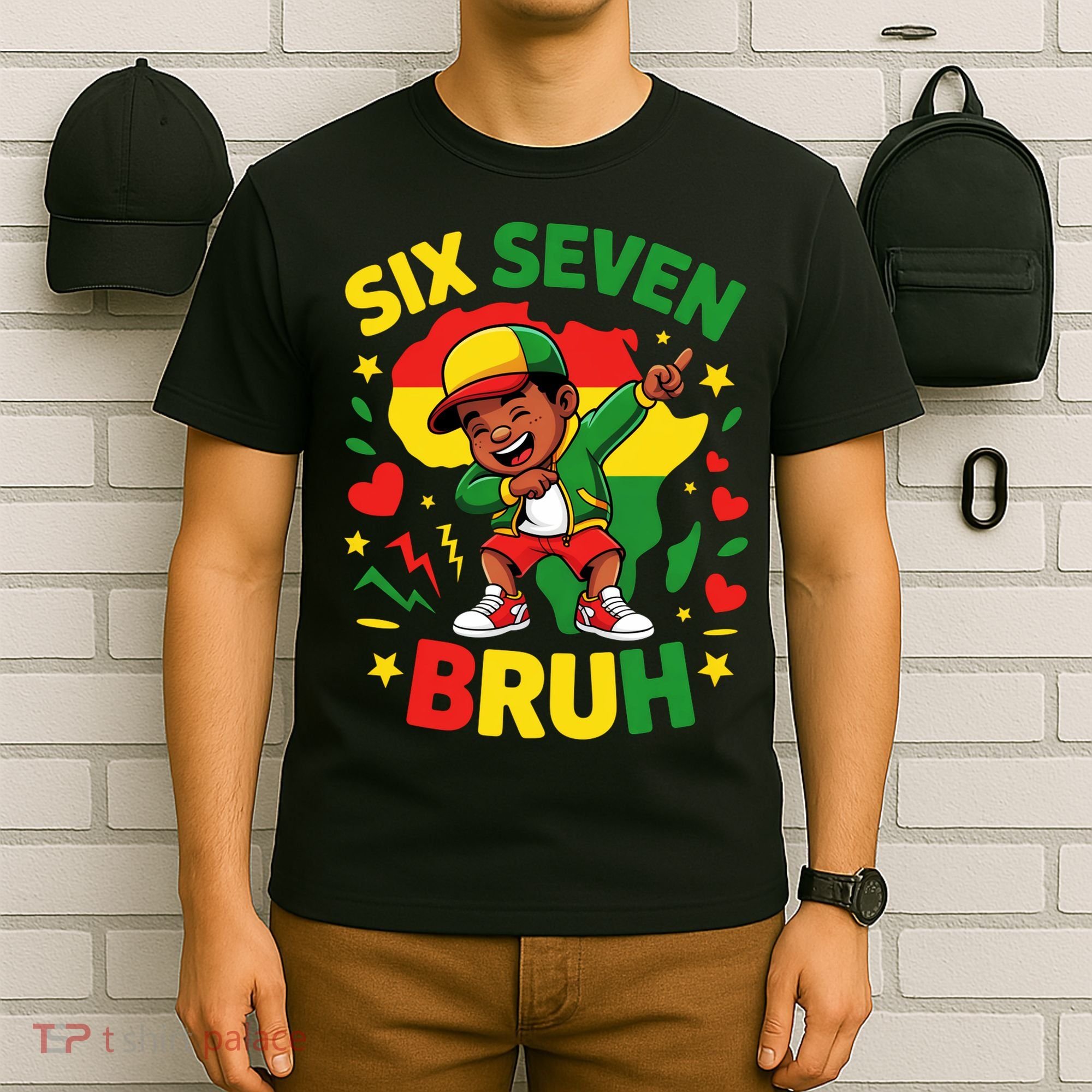 Six Seven Bruh 67 Juneteenth 6-7 Meme T-Shirt