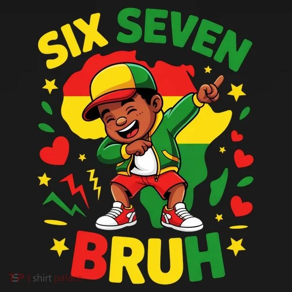 Six Seven Bruh 67 Juneteenth 6-7 Meme Bucket Hat